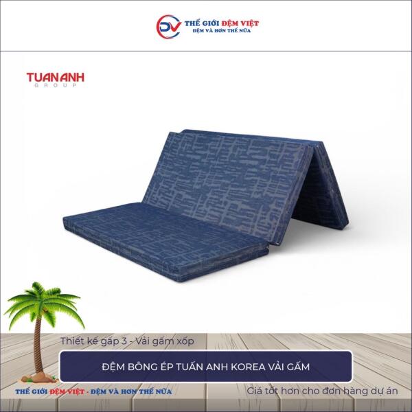 Đệm bông ép Tuấn Anh Korea vải gấm 5